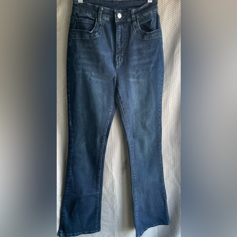 SHEIN dark wash wide leg size M 38 6 Jean